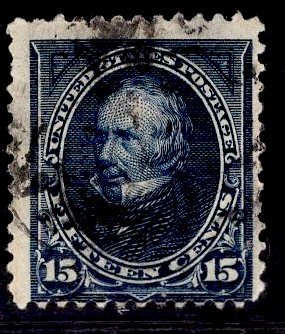 US Stamp #259 15c Dark Blue Clay USED SCV $65.00