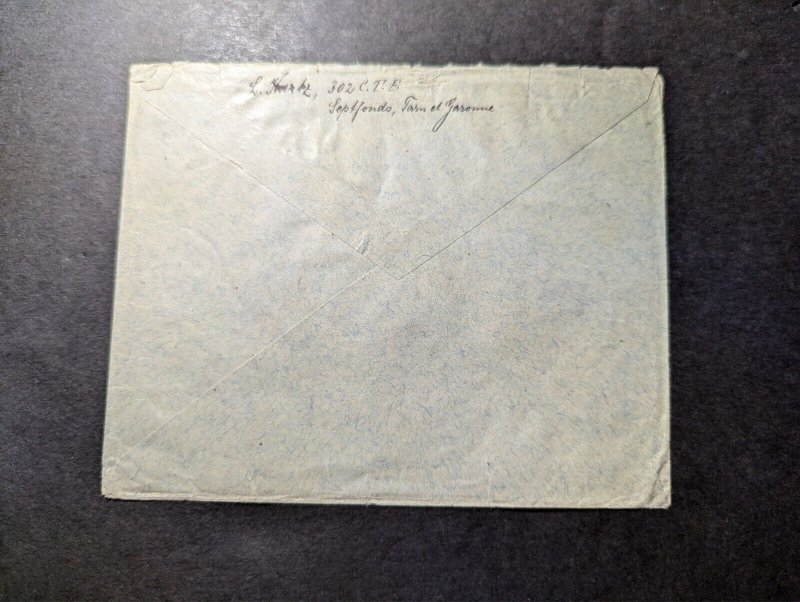 1941 France Sept Fonds Internment Camp Vichy Airmail Cover to Shrensburg England
