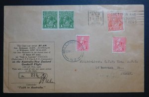 1934 Richmond Australia Goodwill Flight Cover FFC To Wellington New Zealand Ulm