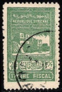 1945 Syria Revenue 2 1/2 Piastres Aleppo Citadel General Tax Duty Used