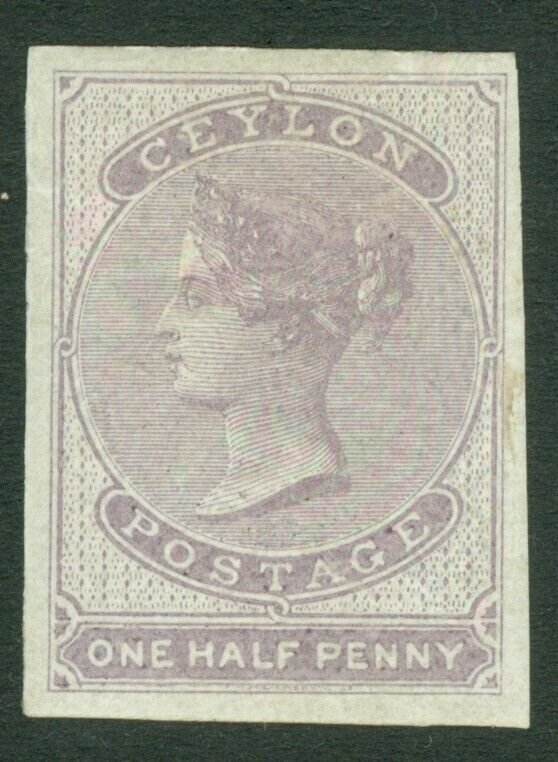 SG 17 Ceylon 1857-64. ½d dull mauve. A fine fresh mounted mint example. 4 fine..