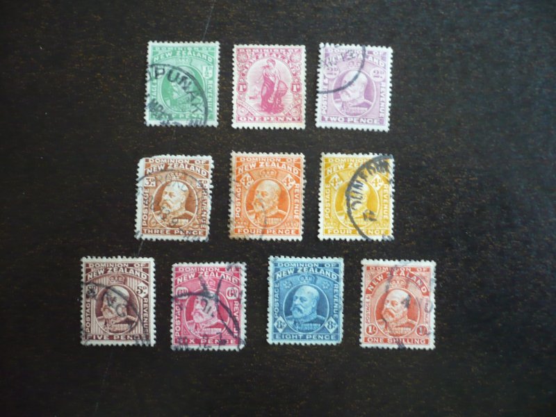 Stamps - New Zealand - Scott# 130-139 - Used Set of 10 Stamps