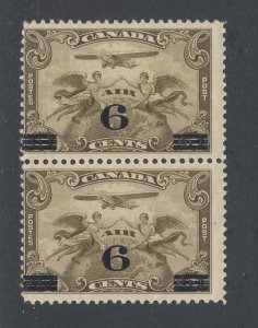 2x Canada Airmail Stamps; #Pair of #C3-6c/5c MNH Fine Guide Value = $24.00