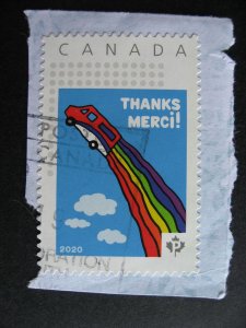 Canada Post 2020 Thanks Merci stamp postally used check it out!