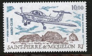 St. Pierre & Miquelon Scott C67 MNH** 1991 Piper Tomahawk