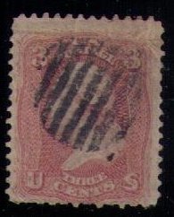 US Sc 64b (1861) Used (upper left small crease) F-VF