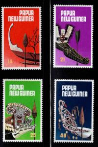 PNG Papua New Guinea Scott 495-498 MNH** canoe set