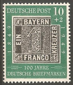 GERMANY BUND Sc# B309 MH FVF Bavaria Stamp on Stamp