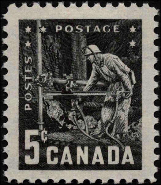 Canada #373, Complete Set, 1957, Mining, Never Hinged