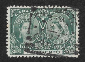 Canada Scott 52 Used LH - 1897 2c Jubilee Issue - SCV $15.00