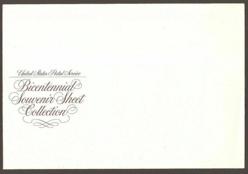 #1686-89 AMERICAN BICENTENNIAL SOUVENIR SHEETS MINT-OG/NH  set With Envelope