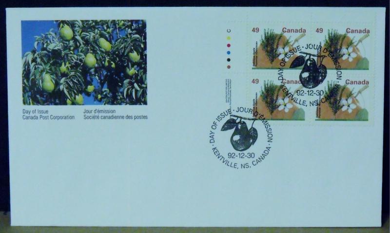3186   Canada   4 FDC's   # 1364, 1368, 1372   Fruit Trees      CV$ 30.75