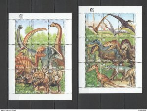 Ghana Fauna Prehistoric Animals Dinosaurs 2Sh ** Stamps Pk008