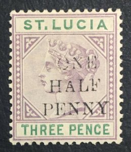 MOMEN: ST LUCIA SG #56e 1891-2 MINT OG H LOT #61139