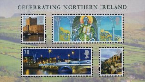 GB, (MS54) 2008 SGMSNI152 Mini Sheet, CELEBRATING NORTHERN IRELAND, Mint (NH)