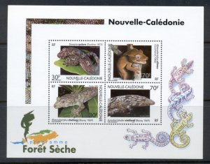 New Caledonia 2003 Reptiles, geckos MS MUH