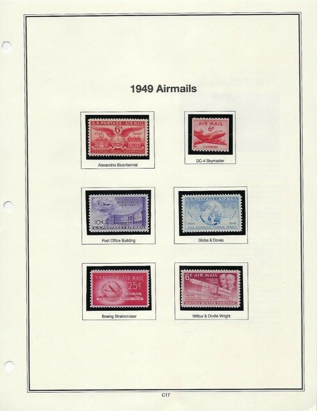 1946-1983 11 ALBUM PAGES OF MNH SINGLES - SCV $51.00+  - W45