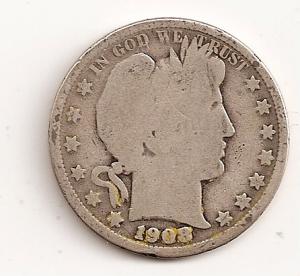 1908-O Barber Half Dollar