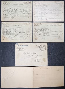 6 WWI military items Nice France to USA [Y.122]