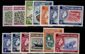 PITCAIRN ISLANDS QEII SG18-28, 1957-63 set INC BOTH ½d SHADES, NH MINT. Cat £56.