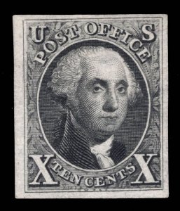 US STAMPS # 4 1875 IMPERF UNUSED NO GUM CV. $1,300 LOT #7942