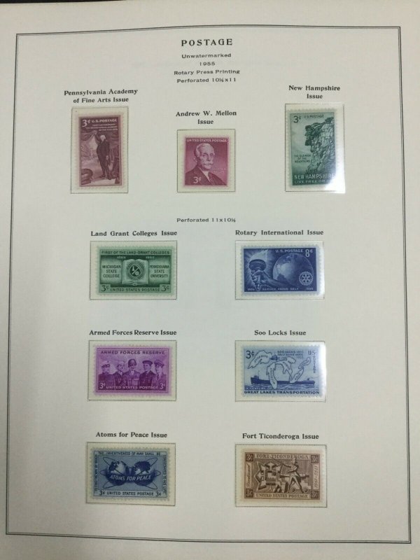 MOMEN: US STAMPS MINT COLLECTION ON 10 PAGES LOT #49828