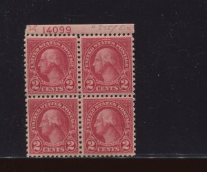 579 Coil Waste Mint Plate Block of 4 Stamps (BY 1655) RARE PL# 14099