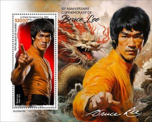 GUINEA - 2023 - Bruce Lee - Perf Souv Sheet - Mint Never Hinged