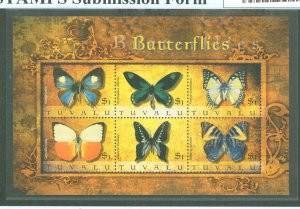 Tuvalu #1104 Mint (NH) Souvenir Sheet (Butterflies)