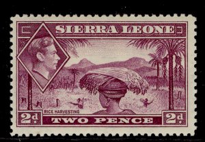 SIERRA LEONE GVI SG191, 2d mauve, LH MINT. Cat £50.