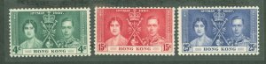 Hong Kong #151-53 Mint (NH) Single (Complete Set)