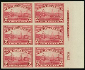 373, Mint Superb NH Right Side Plate Block of Six Stamps -Stuart Katz