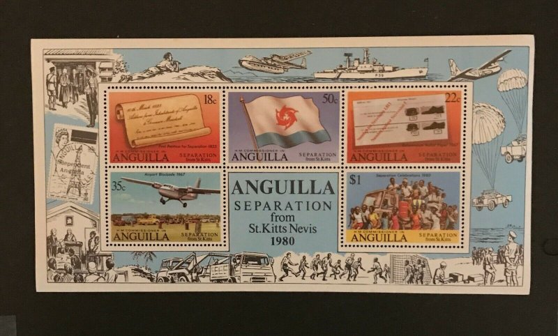 Anguilla 1972,1980 Souvenir Sheet & Strip, MNH, CV $4.40, 2 pics, See Desc.