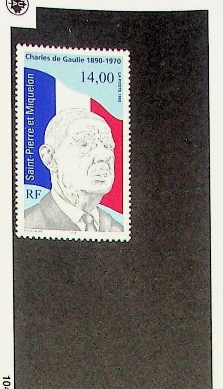 St. PIERRE & MIQUELON Sc 622 NH ISSUE OF 1995 - de GAULLE