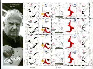 SCOTT 3196-3202 ALEXANDER CALDER 1898-1976 (20) 32 CENT STAMPS OG/MNH FULL SHEET