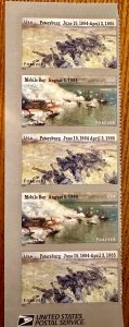 US # 4911a Civil War  Petersburg and Mobile Bay strip of 5 forever 2014 Mint NH
