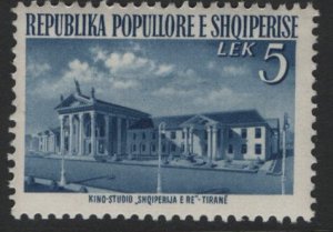 ALBANIA  495, HINGED, 1953 Motion picture studio