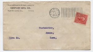 1903 East st. Louis IL barr-fyke machine cancel on ad cover [6591]