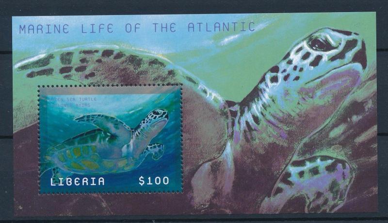 [36608] Liberia 2001 Marine life Sea turtle MNH Sheet