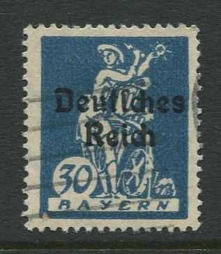 Bavaria -Scott 260 - Deutsches Reich Overprint -1920 - Used - 30pf Stamp