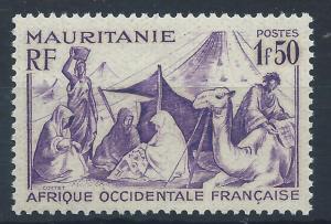 MAURITANIA 1938-40 SG100 1f.50 - violet Encampment Mint MNH
