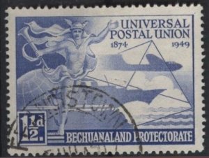 Bechuanaland Protectorate 149 (used) 1½p UPU issue: Mercury, blue (1949)