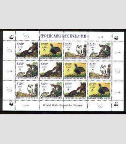 Jewish Republic 1998 WWF Wildlife Birds Sheet Perforated mnh.vf