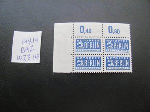 GERMANY 1948 MNH MI. WZ 3X BAZ PERF. 14X14 BLOCK  14 EUROS (114) SEE MY STORE