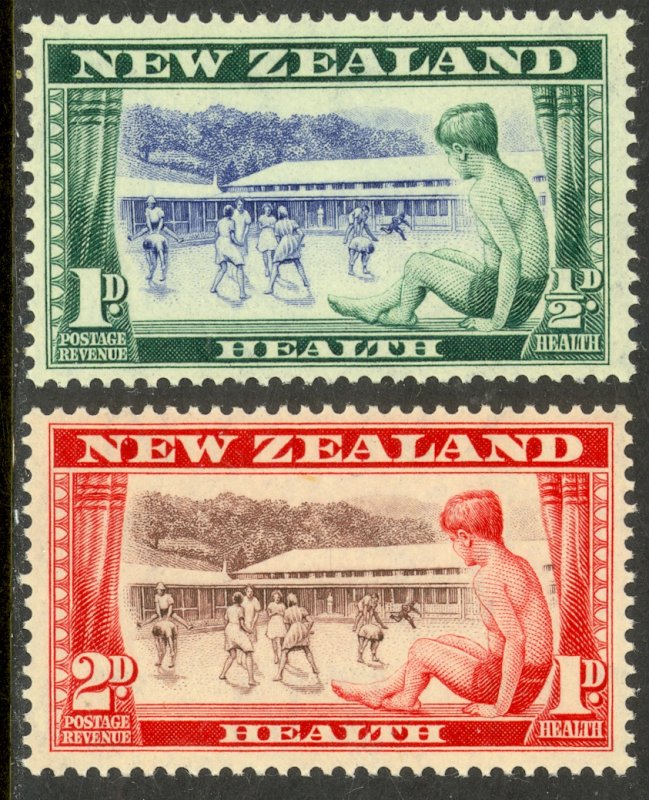 NEW ZEALAND 1948 Children's Health Camp Semi Postal Set Sc B32-B33 MNH