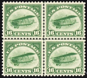 C2, Mint NH VF/XF 2¢ Center Line Block APS Certificate * Stuart Katz