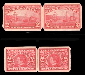 MOMEN: US STAMPS #371,373 TYPE II MACHINE PERFS MINT OG H/NH LOT #78854