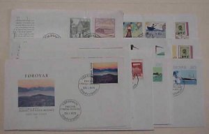 FAROE  21 DIFF. FDC 1975-979 CACHET UNADDRESSED