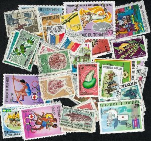 French Colonies Collection of 100 Different Stamps