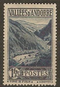 Andorra 55 Mi 49 MLH VF App 1932 SCV $47.50     